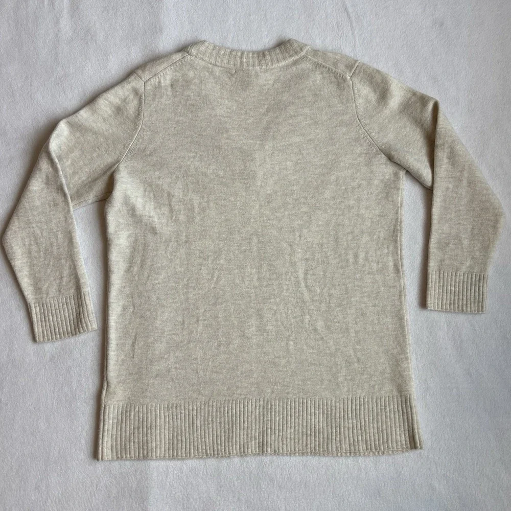 NWT Athleta Westwood Sweater MSRP $169 Oatmeal Neutral XL Wool Blend Minimalist - Picture 2 of 12